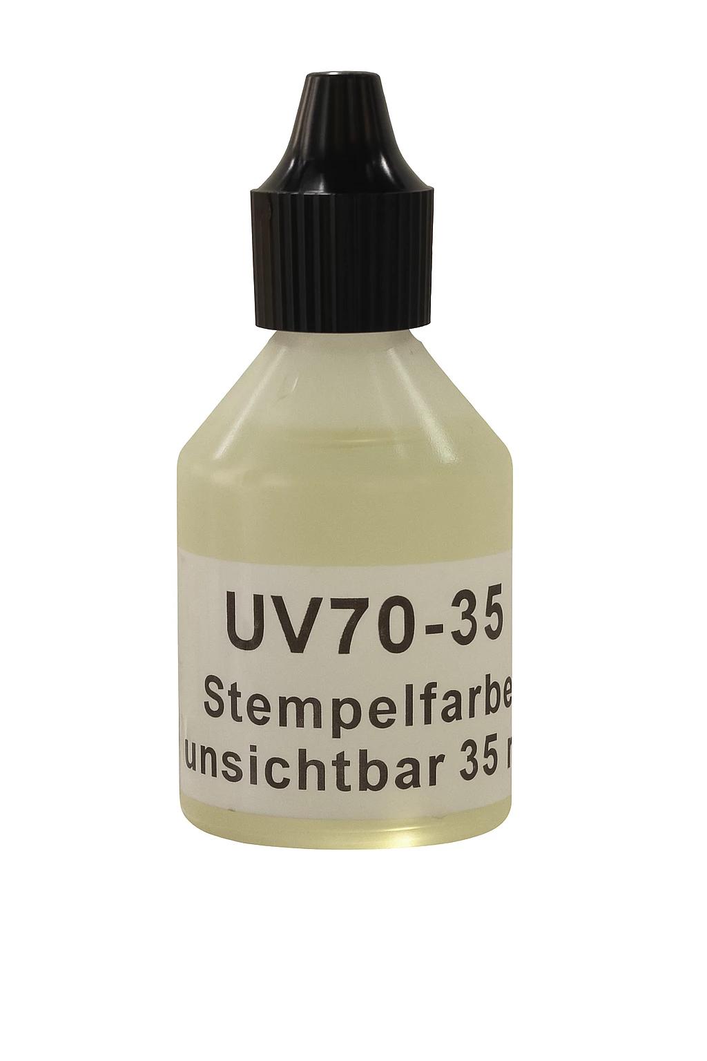 Unsichtbare UV-Stempelfarbe